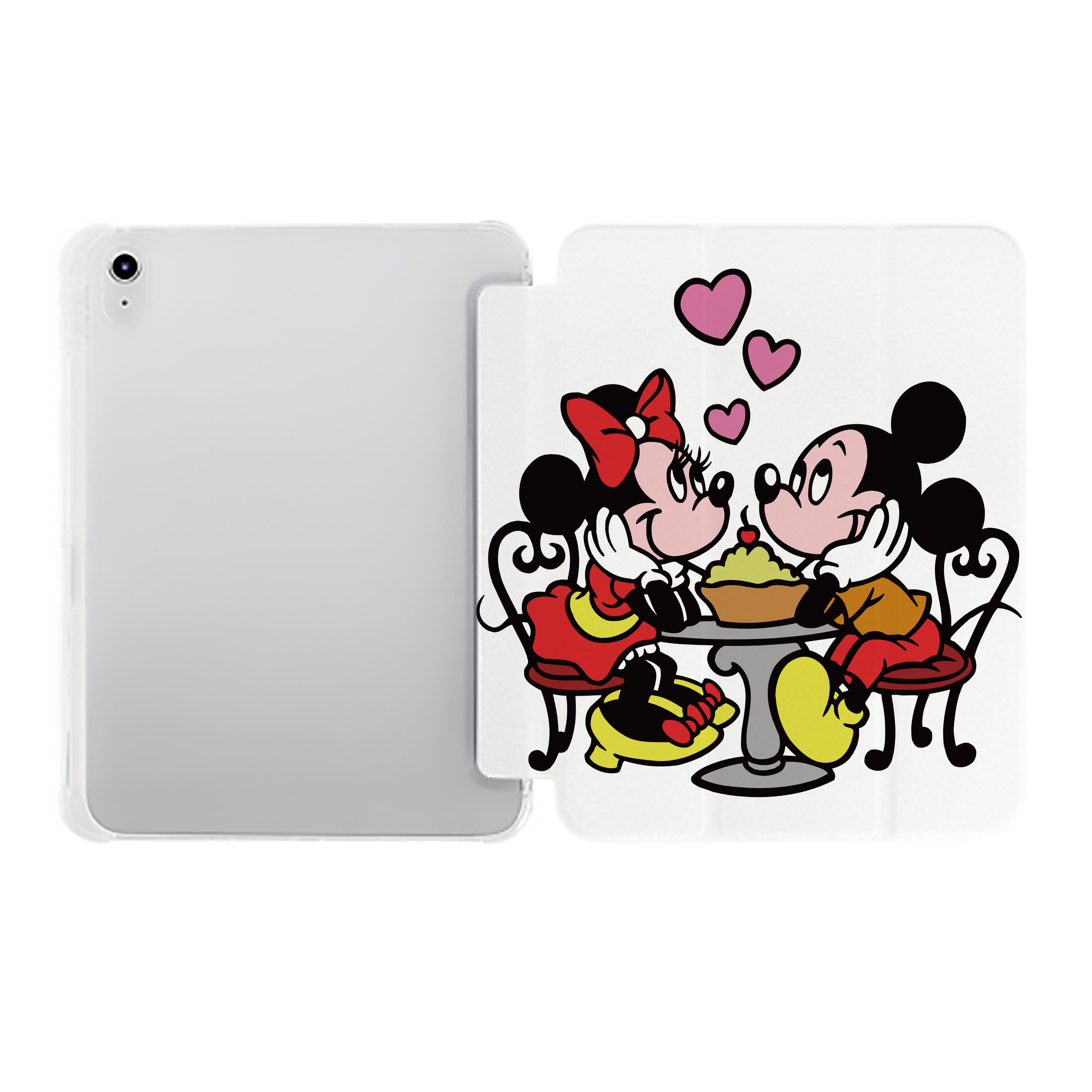 （画像用） ミッキーマウス Mickey Mouse IPad ケース ペン収納付き 三つ折りスタンド PUレザー×シリコン 対応機種9.5/10.5/10.9インチ